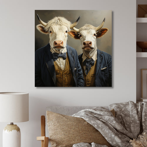 Portrait Scottish Highlander in suit - Cow Home Decor Art