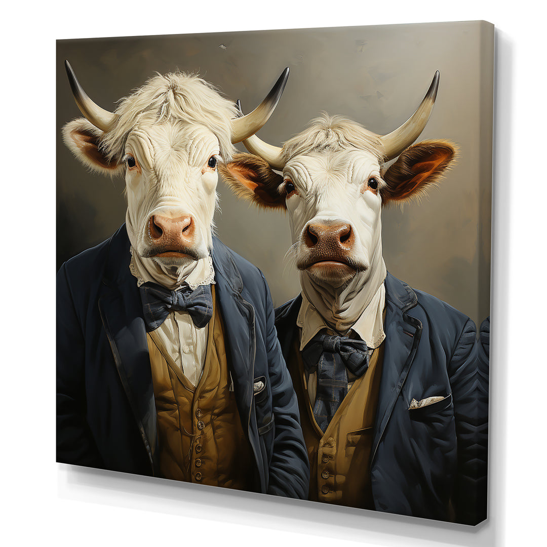 Portrait Scottish Highlander in suit - Cow Home Decor Art