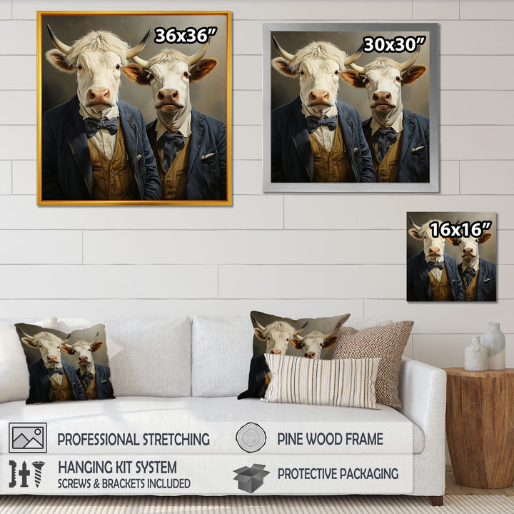 Portrait Scottish Highlander in suit - Cow Home Decor Art