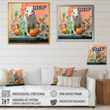 Pink curious rat fruits - Mouse Canvas Wall Art