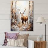 Forest deer's horizon - Brown Deer Wall Art