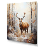 Forest deer's horizon - Brown Deer Wall Art