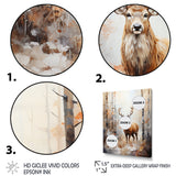 Forest deer's horizon - Brown Deer Wall Art