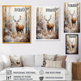 Forest deer's horizon - Brown Deer Wall Art