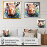 Innocent Rhino portrait - Rhinoceros Living Room Wall Art