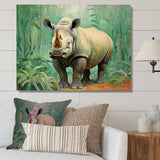 Rhinoceros jungle horizon - Rhinoceros Canvas Wall Art