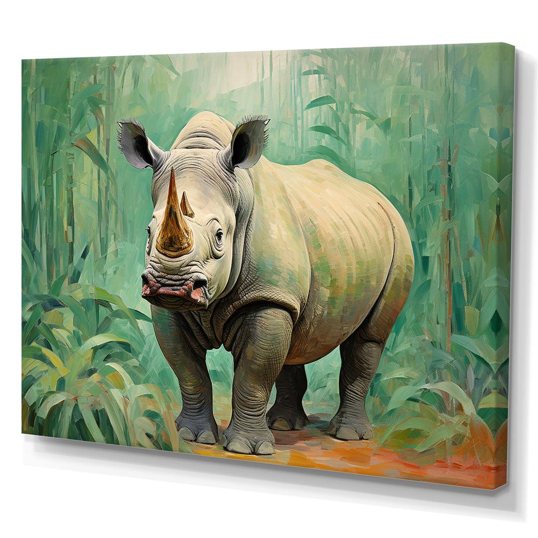 Rhinoceros jungle horizon - Rhinoceros Canvas Wall Art