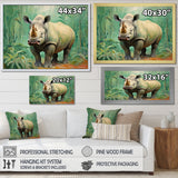Rhinoceros jungle horizon - Rhinoceros Canvas Wall Art