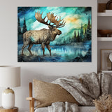 Moose morning Lake serenity - Moose Wall Decor