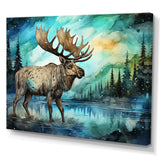 Moose morning Lake serenity - Moose Wall Decor