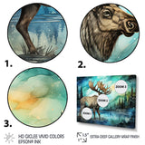 Moose morning Lake serenity - Moose Wall Decor
