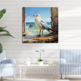 Coastal Sentinel Majestic Seagull - Seagull Wall Decor