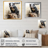 Black Playful Skunk meadows - Skunk Wall Art Prints