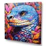 Snake purple and pink Grace - Snake Large Canvas Wall Art