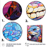 Snake purple and pink Grace - Snake Large Canvas Wall Art