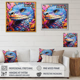 Snake purple and pink Grace - Snake Large Canvas Wall Art
