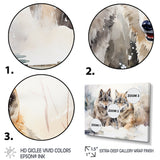 Forest Wolves in winter landscape - Wolf Canvas Wall Art