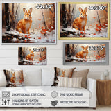 Frosty Rabbit winter Solitude - Rabbit Canvas Wall Art