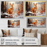 Frosty Rabbit winter Solitude - Rabbit Canvas Wall Art