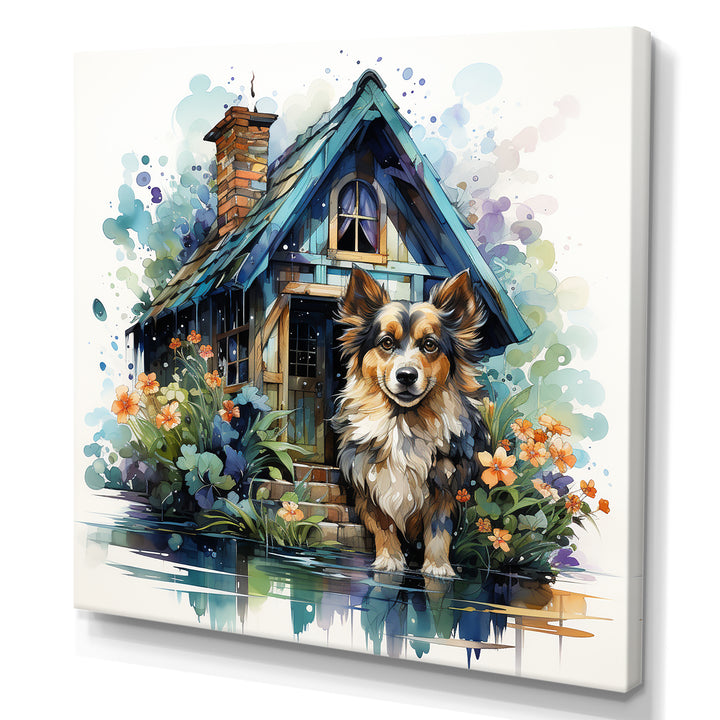 Cozy Sheltie Cottage - Dog Wall Art Prints