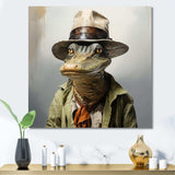 Countryside alligatorin suit  I - Animals Canvas Wall Art