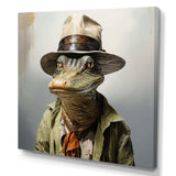 Countryside alligatorin suit  I - Animals Canvas Wall Art