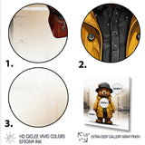 Yellow nursery teddy bear adventures - Nursery Teddy Bear Wall Art Prints