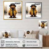 Yellow nursery teddy bear adventures - Nursery Teddy Bear Wall Art Prints