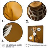 Yellow and brown suited up fashion giraffe - Giraffe Fashion Wall Decor