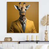 Giraffe in suit fashion Elegance - Giraffe Fashion Home Decor Art