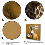 Giraffe in suit fashion Elegance - Giraffe Fashion Home Decor Art