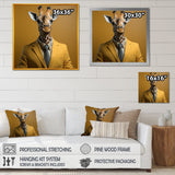 Giraffe in suit fashion Elegance - Giraffe Fashion Home Decor Art