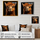Serene Alpaca in Natural Elegance - Alpaca Canvas Wall Art
