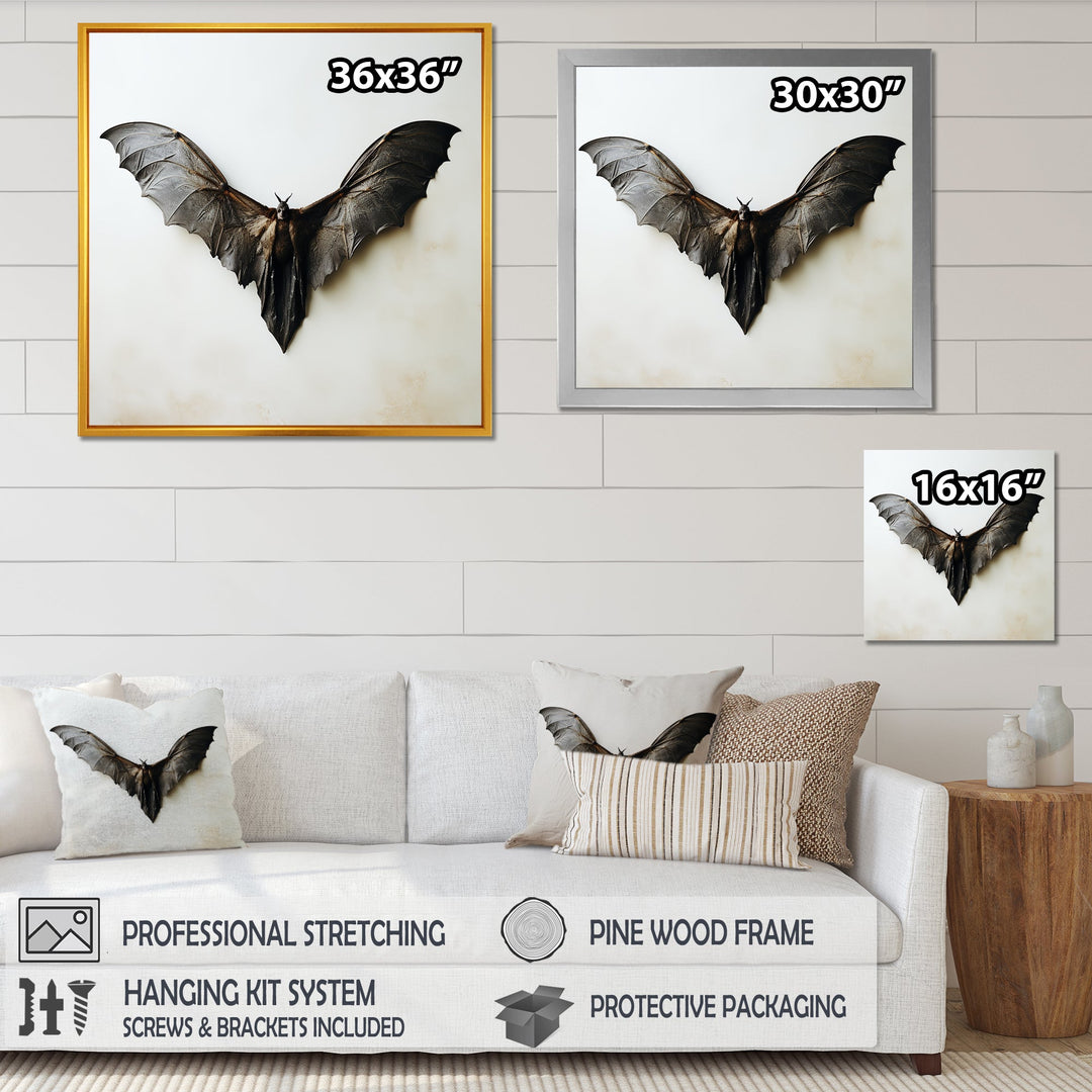 White and black Mystic bat - Bat Wall Decor
