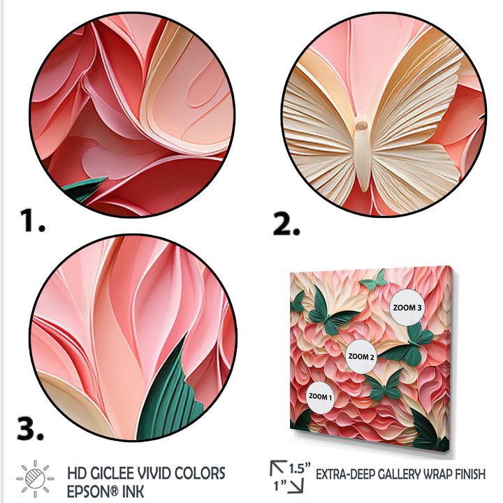 Detailed green butterfly Harmony - Butterfly Wall Decor