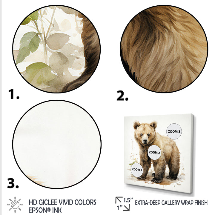Cuddly grizzly bear cub - Brown Bear Wall Art