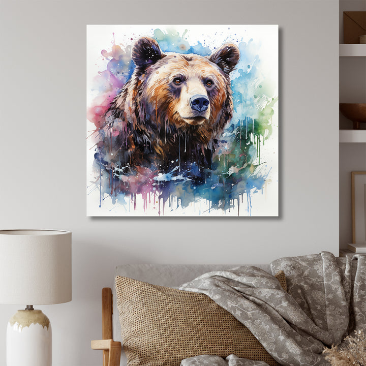 Brown bear forest wondering - Brown Bear Wall Art