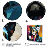 Suit up bear portrait - Bear Canvas Wall Art
