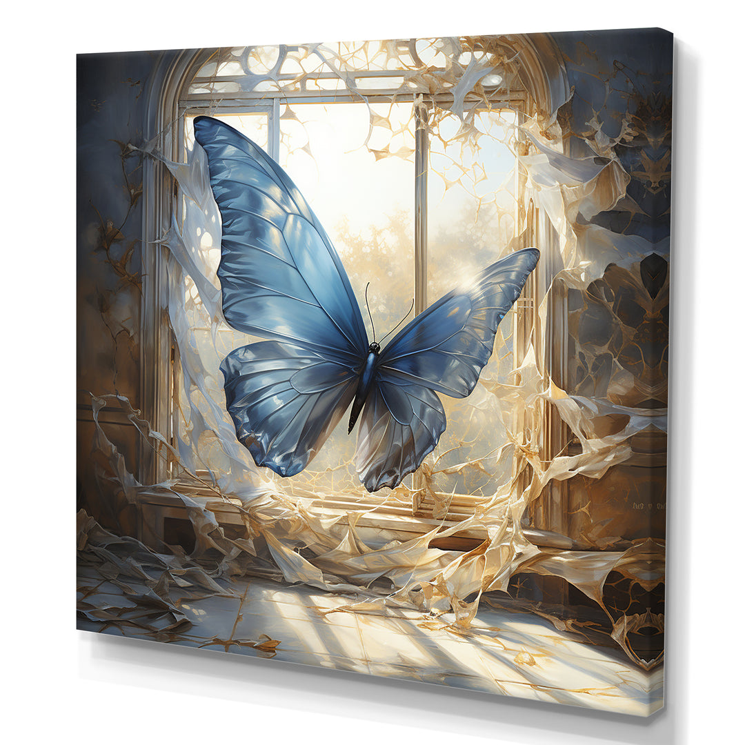 Cottage blue Butterfly escape - Butterfly Wall Art Prints