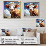 Cow portrait in a flower meadow - Cow Wall Art Prints