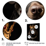 Crowned Royal Dachshund dog king - Dog Canvas Wall Art