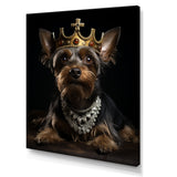 Crowned Royal Yorkshire Dog King - Dog Wall Decor