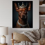 Crowned Royal pitcher dog king - Dog Wall Art Prints