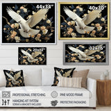 Springtime floral dove - Dove Canvas Wall Art