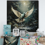 Green and white Dove take off harmony - Dove Wall Decor