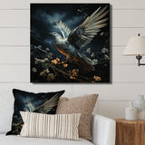 Blue and white Dove take off harmony - Dove Wall Art Prints