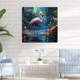 Flamingo pink Paradise - Flamingo Large Canvas Wall Art
