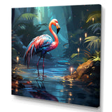 Flamingo pink Paradise - Flamingo Large Canvas Wall Art