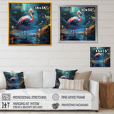 Flamingo pink Paradise - Flamingo Large Canvas Wall Art