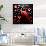 Ping Pong Plumage Fiasco - Flamingo Canvas Wall Art